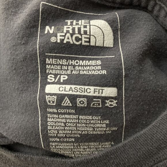 The North Face T-Shirt Mens Small Gray Logo Graphic Tee Never Stop Exploring - Picture 3 of 5